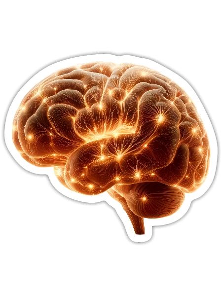 Brilliant Human Brain - Sticker - white matte - Front