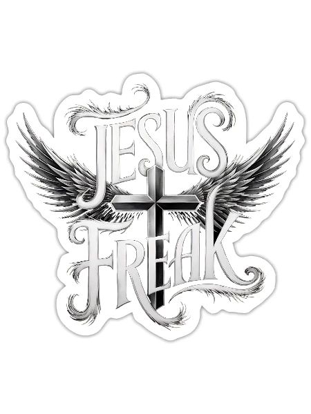Jesus Freak - Sticker - white matte - Front