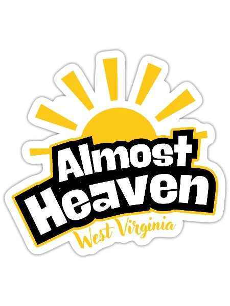 West Virginia Sunburst Emblem - Sticker - white matte - Front