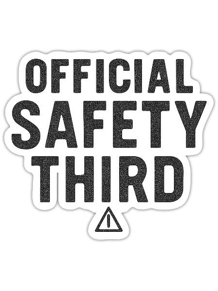 Official Safety Third Bold Graphic - Sticker - white matte - Front