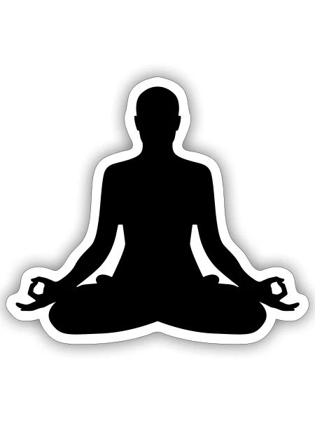 Meditation - Sticker - white matte - Front