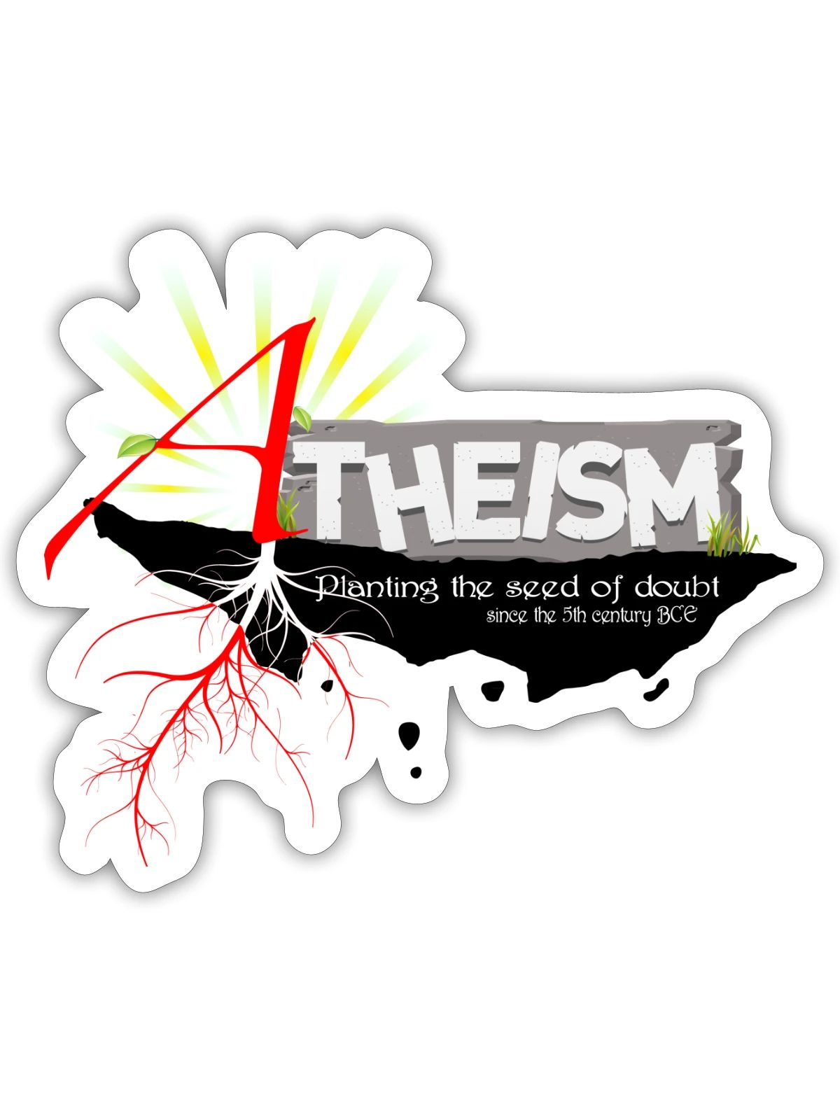 Atheism Seed - Sticker - white matte - Front