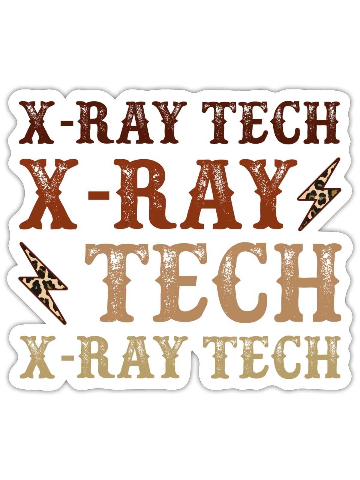 X ray Tech - Sticker - white matte - Front