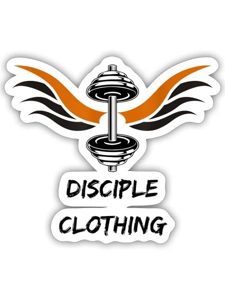 Disciple Clothing Faith Dedication Fitness - Sticker - white matte - Front