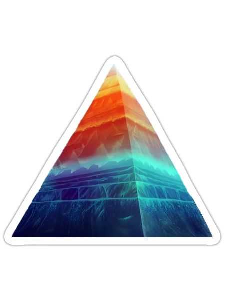 Pyramid of Colors - Sticker - white matte - Front