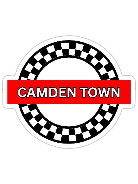 Camden Town London UK Punk Ska - Sticker - white matte - Front