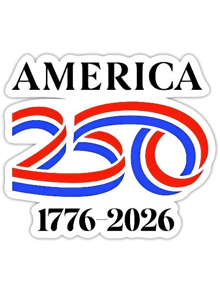 America 250 Bday - Sticker - white matte - Front