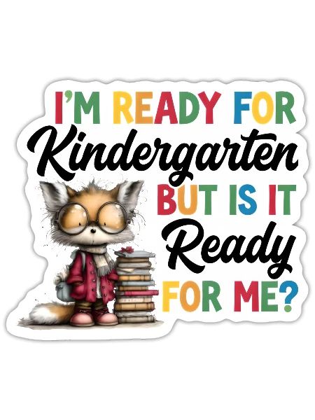 Kindergarten Prep Cute Class Scholar - Sticker - white matte - Front