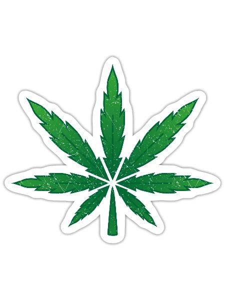 cannabis - Sticker - white matte - Front