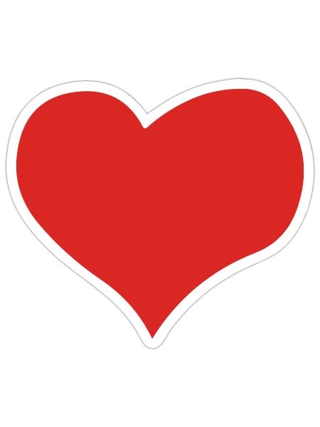 Heart I: One Color Design - Sticker - white matte - Front