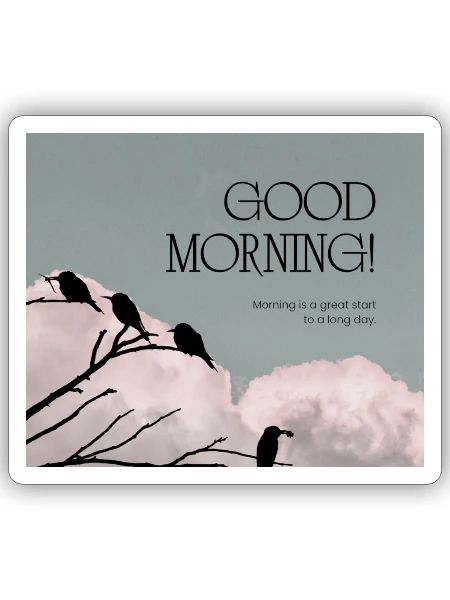 Good morning 🌄 - Sticker - white matte - Front