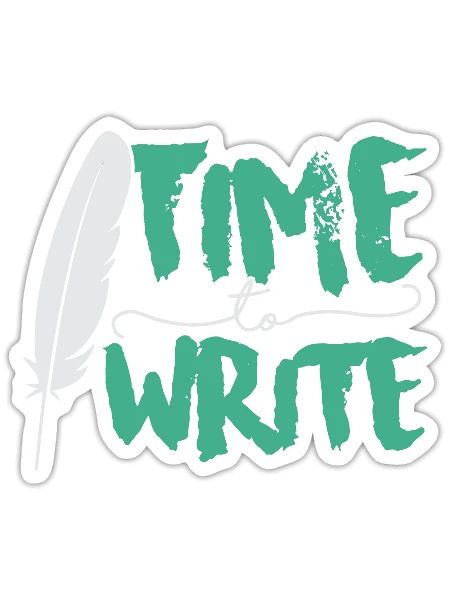 Time To Write - Sticker - white matte - Front