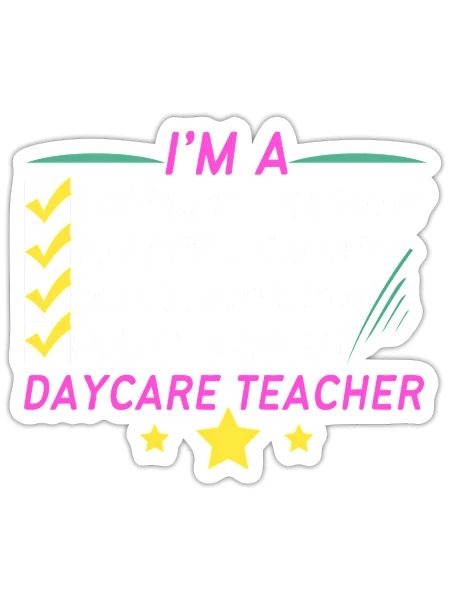 Daycare Toddler Chasin - Sticker - white matte - Front