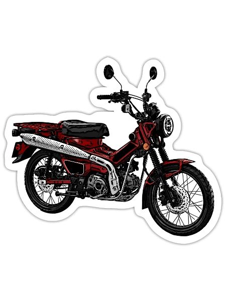 Trail Bike Postie Bike - Sticker - blanc mat - Devant