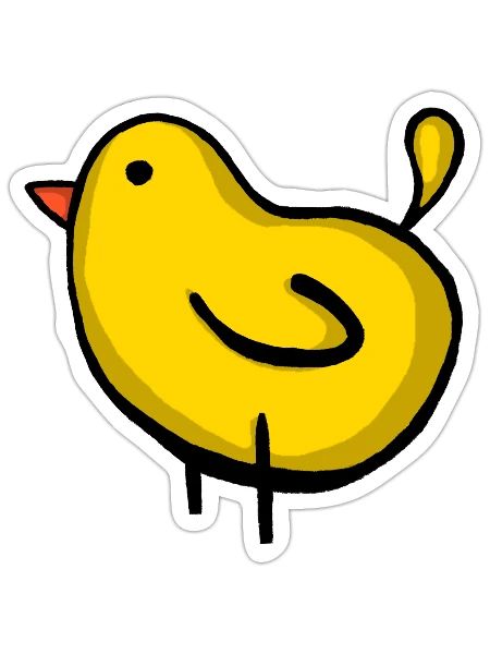 FAT JELLY BIRB - Sticker - white matte - Front