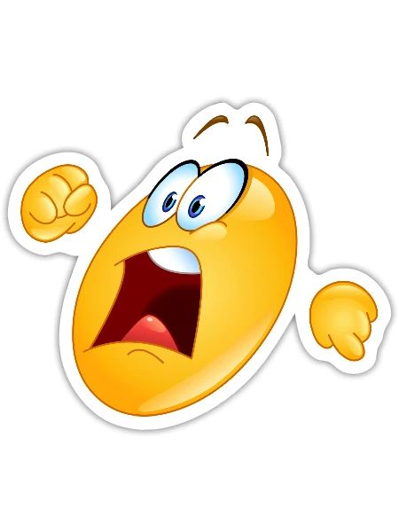 Running Away Emoticon - Sticker - white matte - Front