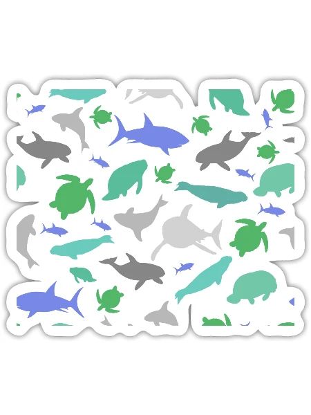 Ocean Life Beauty - Sticker - white matte - Front