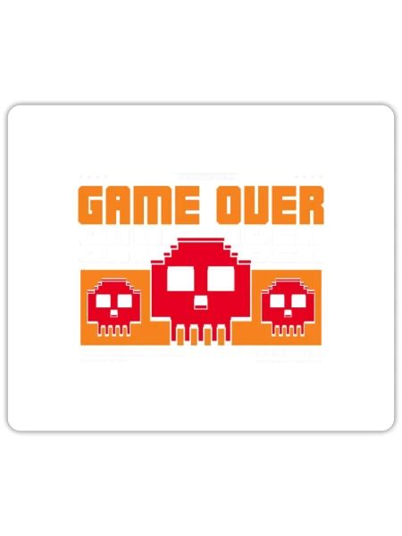 game over - Sticker - white matte - Front
