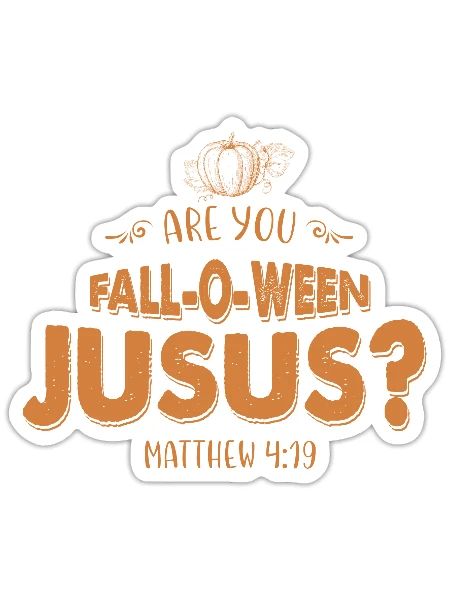 Retro Fall Religious Shirt - Sticker - white matte - Front