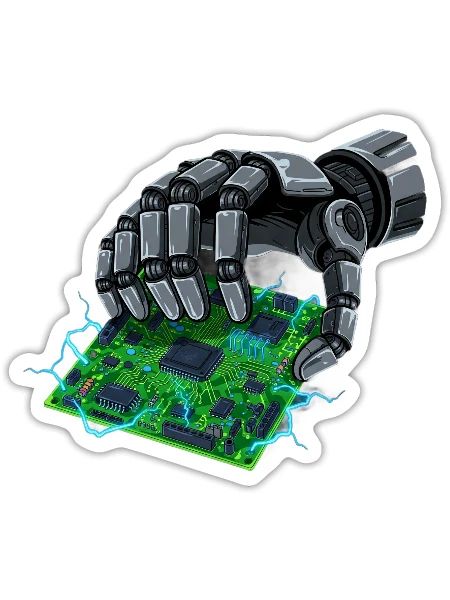 Disjoncteur au néon - Sticker - blanc mat - Devant