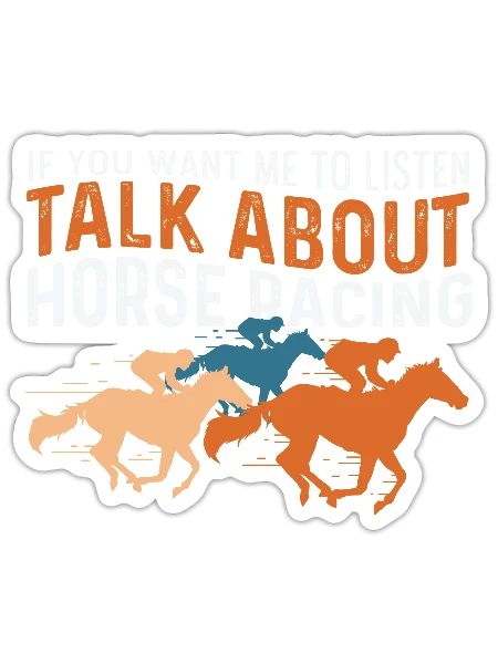 Talk about Horse Equestrian Gift - Sticker - white matte - Front
