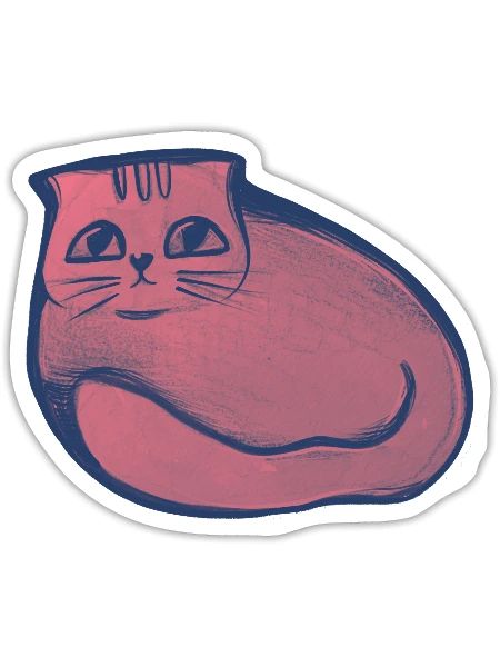 cat loaf - Sticker - white matte - Front