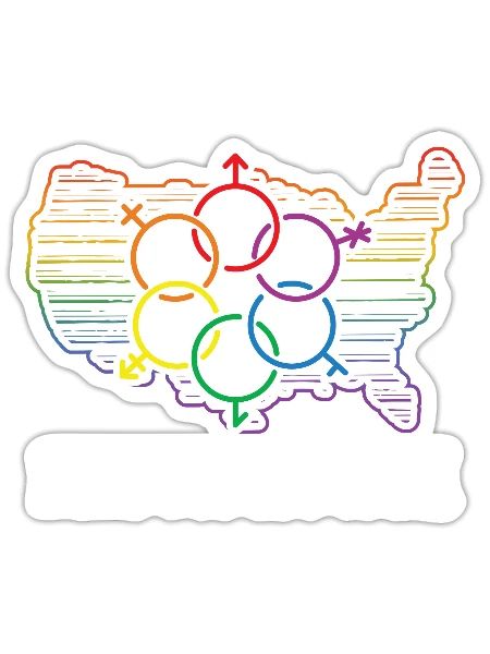 Baton Rouge Pride Month Pride Flag LGBT Community - Sticker - white matte - Front