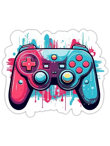 Game Controller - Sticker - white matte - Front
