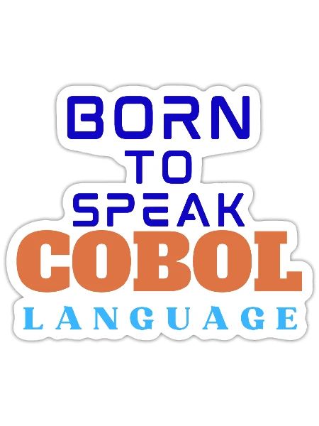 Speak Cobol Language - Sticker - white matte - Front