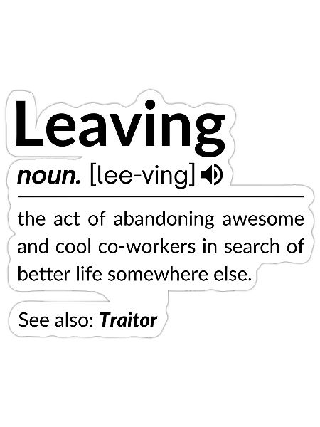 Going away Gift for Coworker - Sticker - white matte - Front
