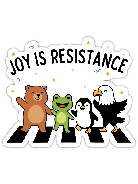 Joy is resistance - Sticker - white matte - Front