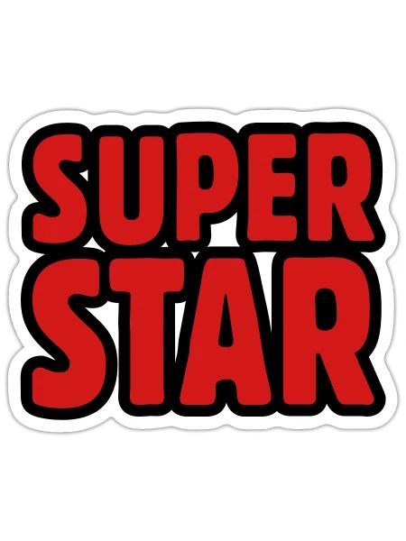 SUPERSTAR - Sticker - white matte - Front