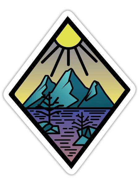 Hiking Mountains Alps gift sport - Sticker - white matte - Front