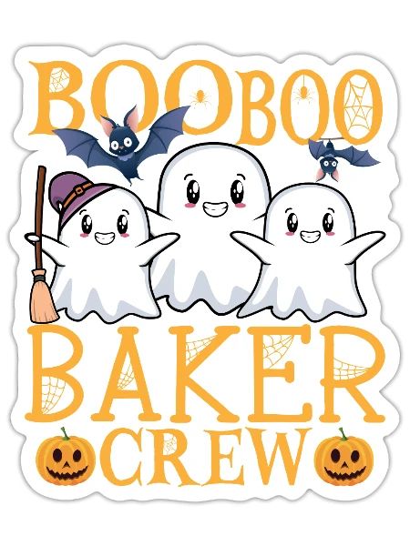 Baker Halloween Crew Baker - Sticker - white matte - Front