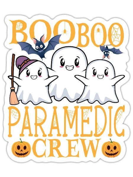Paramedic Halloween Crew Paramedic - Sticker - white matte - Front