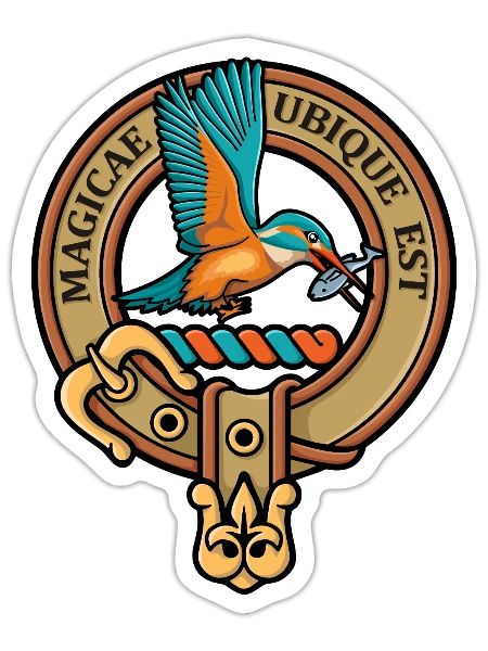 Kingfisher Crest - Sticker - white matte - Front
