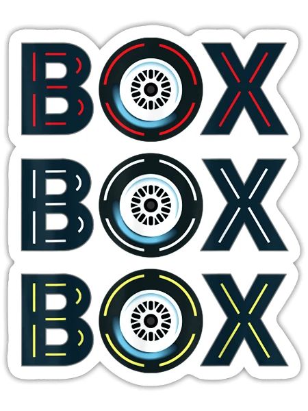 Formula 1 Box F1 Radio Call to Pit Stop - Sticker - white matte - Front