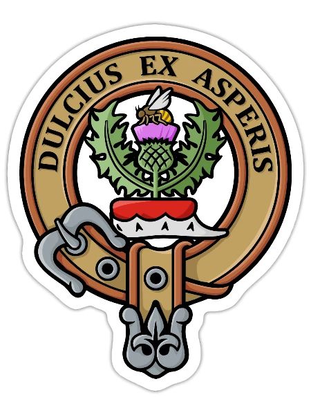 Clan Ferguson Crest - Sticker - white matte - Front