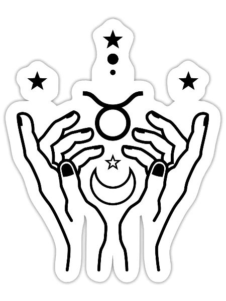 Taurus zodiac astrology - Sticker - white matte - Front