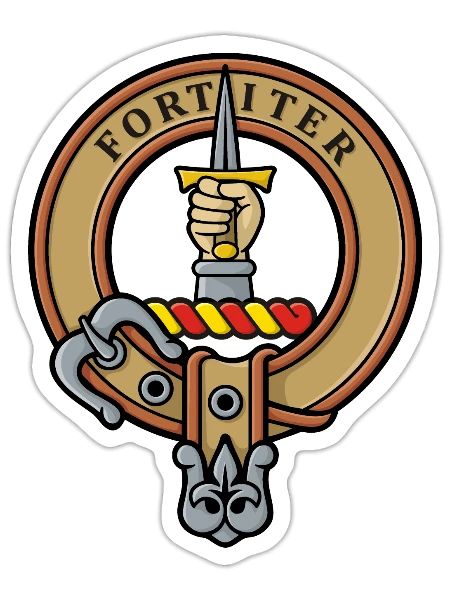 Clan MacAlister Crest - Sticker - white matte - Front
