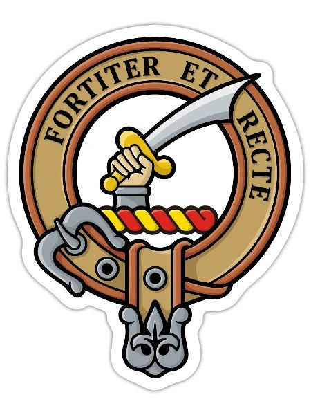 Clan Elliot Crest - Sticker - white matte - Front