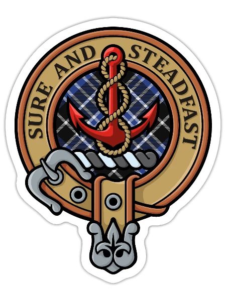 Clan Clark Crest - Sticker - white matte - Front