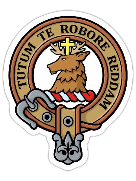 Clan Crawford Crest - Sticker - white matte - Front