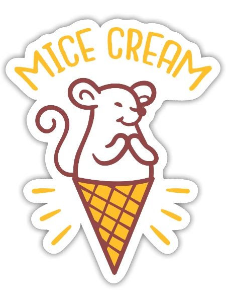 The Mice Cream - Sticker - white matte - Front