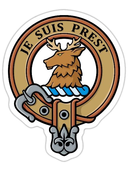 Clan Fraser of Lovat Crest - Sticker - white matte - Front