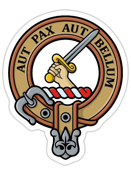 Clan Gunn Crest - Sticker - white matte - Front