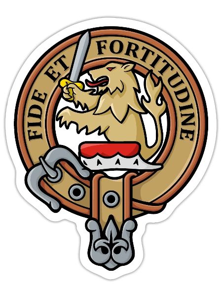 Clan Farquharson Crest - Sticker - white matte - Front
