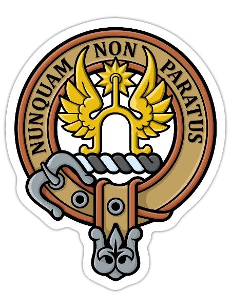 Clan Johnston Crest - Sticker - white matte - Front
