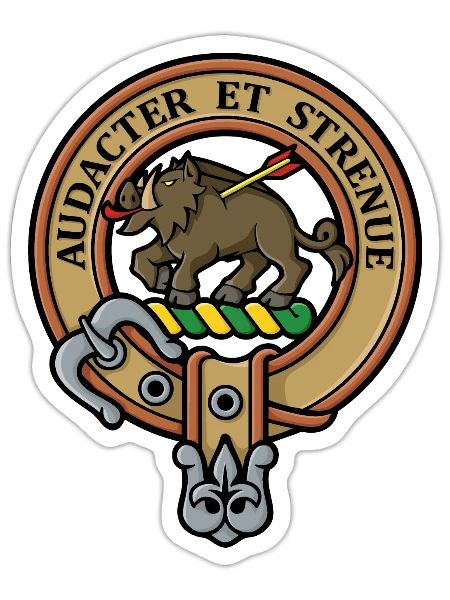 Clan Polock Crest - Sticker - white matte - Front