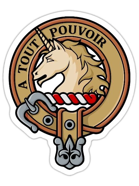 Clan Oliphant Crest - Sticker - white matte - Front